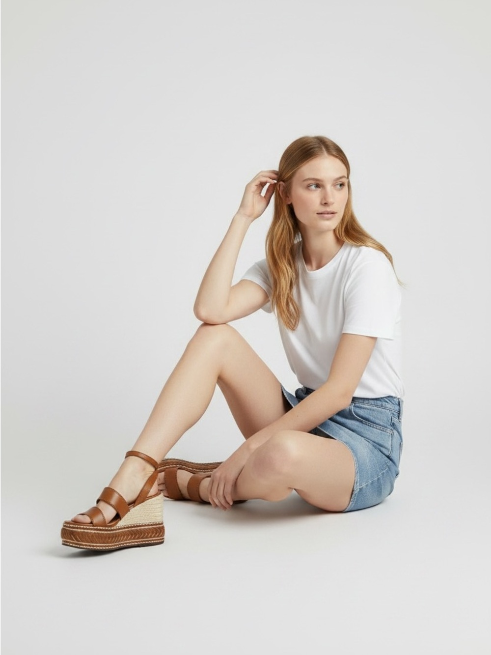 Castaner Tan Leather Espadrille Wedge Sandals - Picture 2 of 11